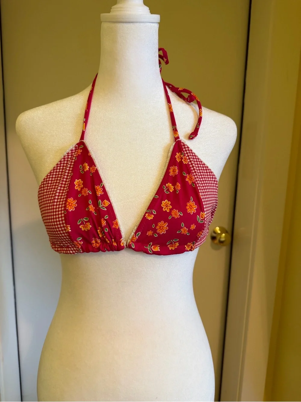 Frankie’s Bikinis Coastal Floral Micro Bikini Top - Summer Flower